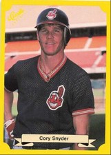1987 Classic Update Yellow Cory Snyder Cleveland Indians #110