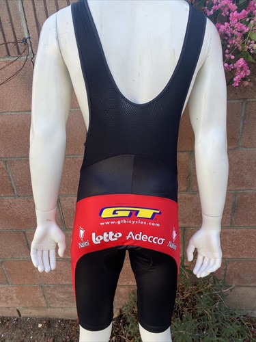 Nalini Lotto Cycling Padded Bib Bicycle Shorts, Mens 4 / Large, Made in Italy - Picture 4 of 8