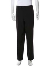 Mens Prada Nylon Mid Rise Straight Leg Dress Pants Black size IT 58 307007