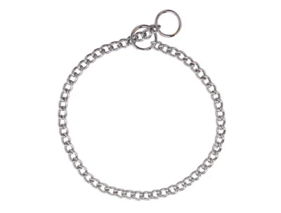 Kettenhalsband kleine Glieder Chrom Kettenwürger Halskette Hund versch. Größen - Bild 1 von 4