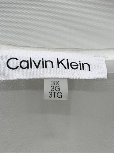 Calvin Klein Women's Short Sleeve Jaquard V-nevk Top White W4DAQ679 Size 3X - Picture 4 of 10