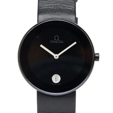 OMEGA Art Collection Quartz Watch, Black Dial, Stainless Steel, Ce... GZl1e0rr