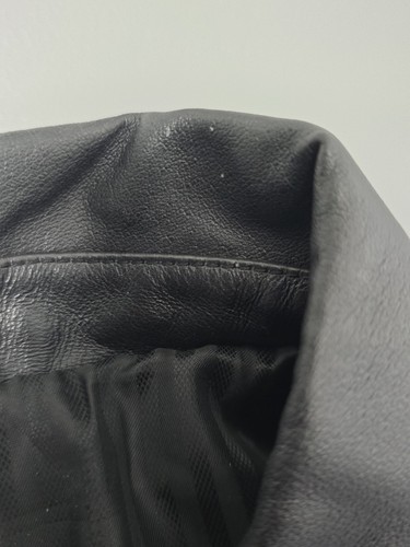 Harbor Bay Black Leather Coat Men’s 4XL Full Zip Pockets Mid Length RN 58805 - Picture 14 of 24