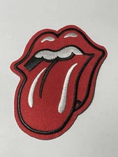Rolling Stones Tongue Rock and Roll Music Band  Iron on Patch 3x2” F86