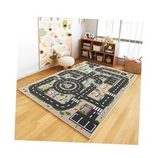 Analog ABC Kids Rug Playroom Car Rug Play Mat City Life Road Rug for Cars Fun