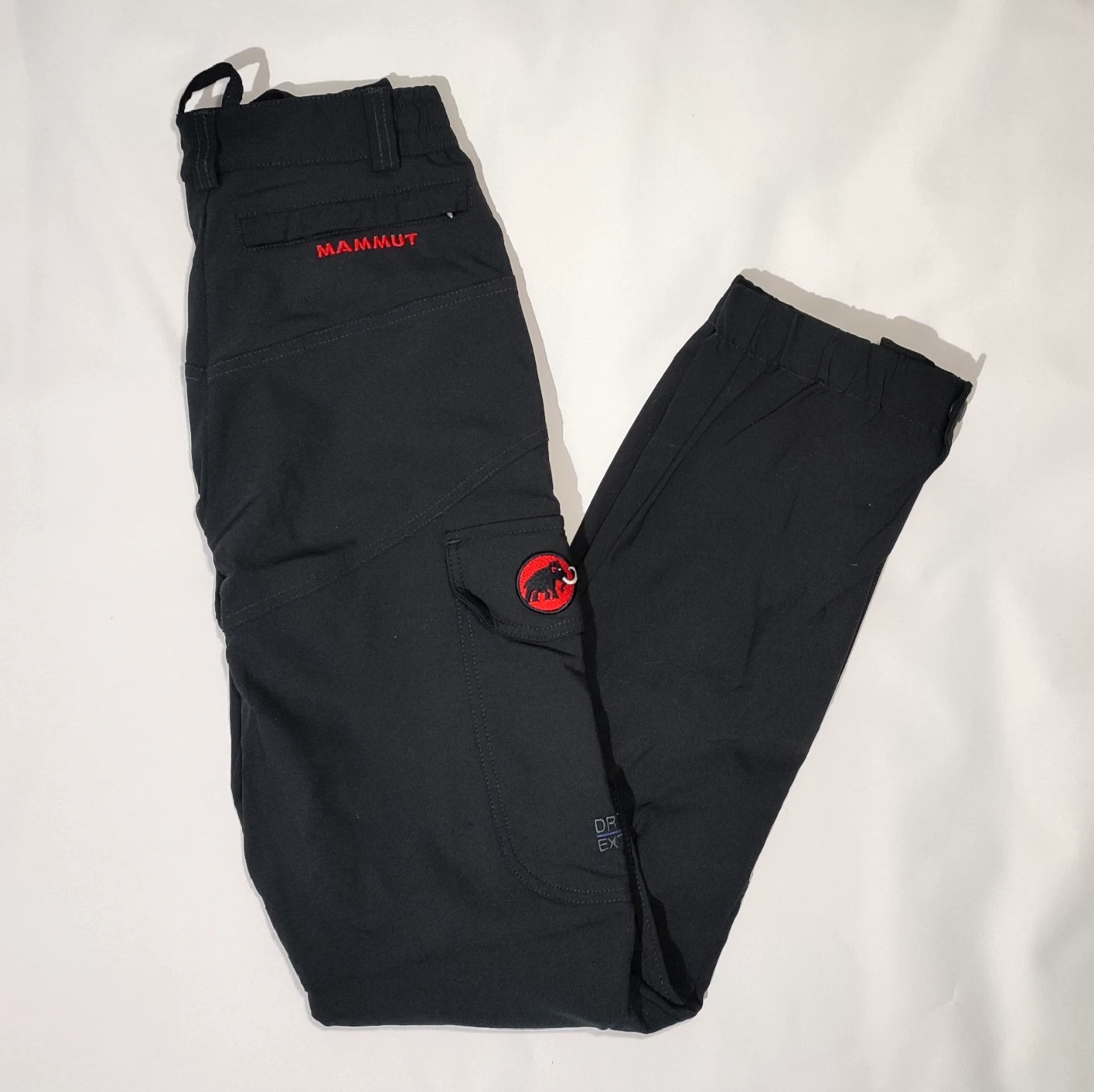 Mammut Women's Black Trousers Dryskin Extreme Schoeller Size 36 W26 L33