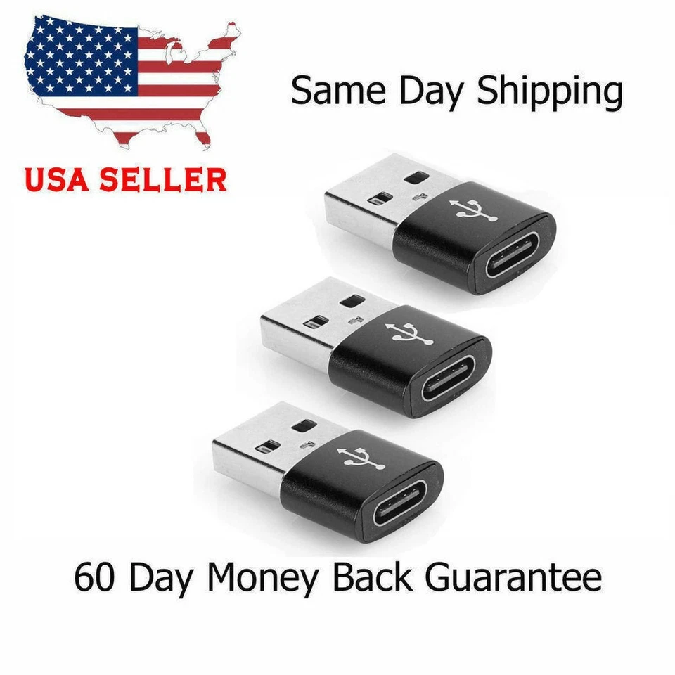 3 PACK USB C 3.1 Type C Female to USB 3.0 Type A Male Port Converter Adapter NEW - Image 3 of 4