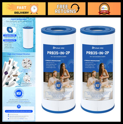 Hot Tub Filter Replacement 35 Sq. Ft, 5x9 Drop-In Spa Filter, 2 Pack, Compatible