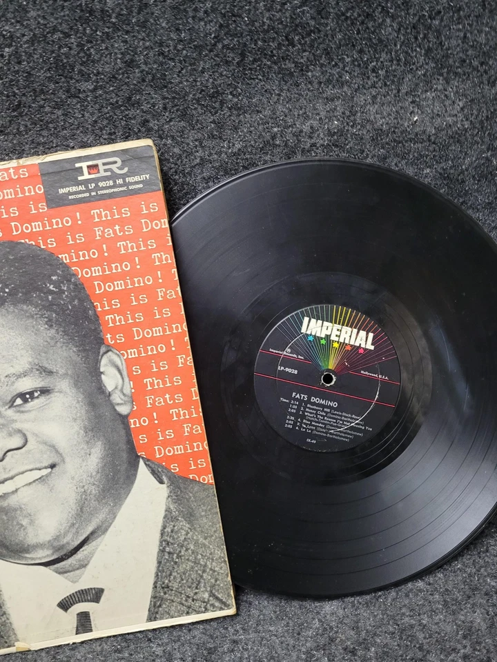 Vintage Fats Domino This Is Fats Domino! Vinyl LP Imperial LP 9028 Rock & Roll Foto 4 de 4