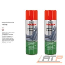 2x 400ml NIGRIN LEDER-PFLEGE LEDERPFLEGE LEDERREINIGER REINIGER SPRAY GLATTLEDER