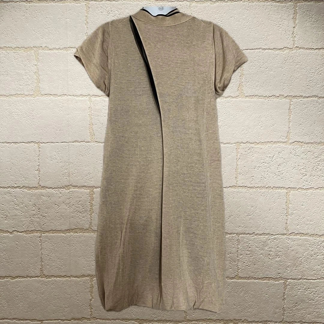 Abito SACAI beige mini dress maniche corte cintura tulle manica francese dal Giappone