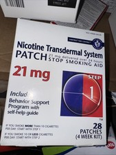Nicotine Transdermal Patch Clear Step One 2 Boxes 28 Patches 21 mg  Exp 2026