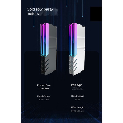 Ordinateur DDR4 DDR5 5V ARGB Sync MéMoire Radiateur PC RVB Coloré Radiateu5825 - Afbeelding 10 van 10