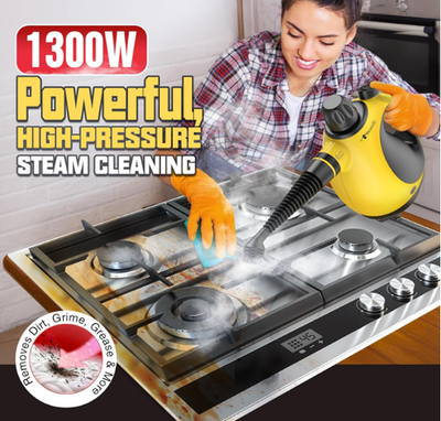 #ad Pressurized Handheld Multi Surface Natural Steam Cleaner with 12 pcs Accessor... $34.99