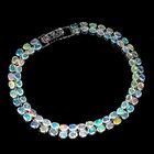 Fire Opal 4x3mm Natural Gemstone 7.5in Summer 925 Sterling Silver Bracelet Oval
