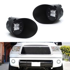Cree Led Pod Light W Foglamp Bezels Mounting Brackets Wire For 07-13 Tundra