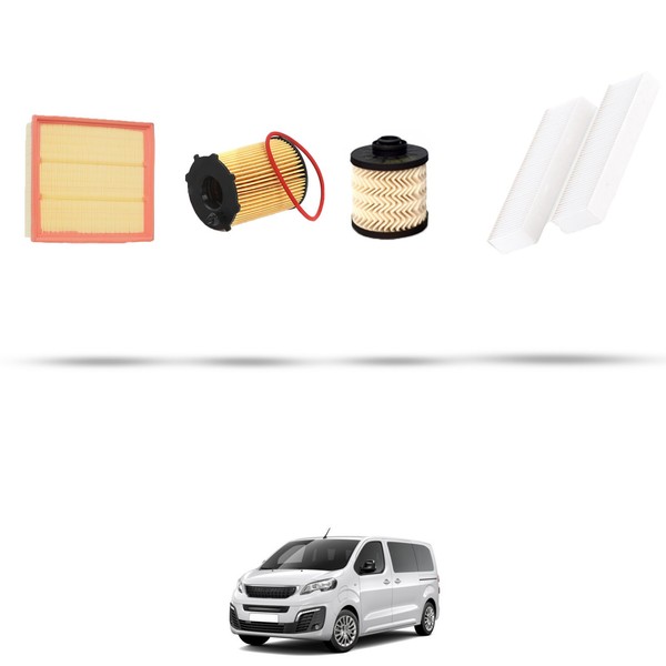 Hoffcar Set Service - 4 Filter FüR Peugeot Reisender 1.6 Bluehdi 70Kw Von 2016-image