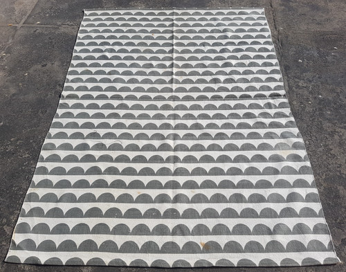 Vintage Printed Traditional Ellos Joanna Cotton Floor Rug Carpet 202x143 cm