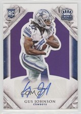 2015 Panini Crown Royale Rookie Signature Purple 4/25 Gus Johnson #168 Auto 0c2