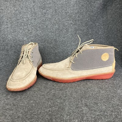 Timberland Earthkeepers Chukka Boots Men s 13 M Tan Suede Leather Canvas Moc