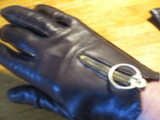 Vintage 1968 Women's Italian BROWN Leather Gloves Size  7  zipper wrist