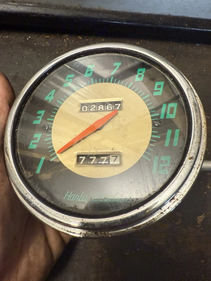 Velocímetro 278 g Harley OEM Panhead Hydra Duo Glide 1956-1961 Foto 4 de 4