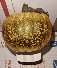 YANKEE CANDLE SCENTPLUG GOLD CRACKLE PUMPKIN DIFFUSER LIGHT UP