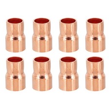 1/2" to 3/8" ID Copper Reducer 8pcs Reducing Coupling Pipe Tube Adapter