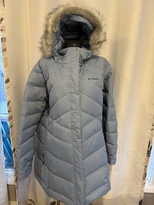 Columbia Women's Lay D Down Li Long Hooded Jacket Baby Blue Size 3x