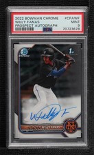 2022 Bowman Chrome Prospect Auto Willy Fanas #CPA-WF PSA 9 MINT Auto 12wz