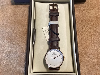 Daniel Wellington Ladies CLASSY ST MAWES  26mm Leather Watch DW00100059 NEW! 
