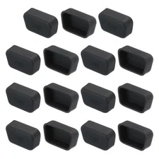 15pcs Laptop COM Port Duct Covers Caps Silicone for VGA DB9 DB15 Male End, Black