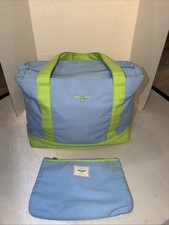 Buzz By Jane Fox Canvas Multicolor Bamboo Accent Diaper Bag Adjustable Beach Bag