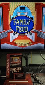 Family Feud Sega Genesis CIB Cleaned and Tested Working box damage