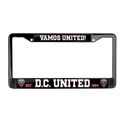 D.C. United MLS 3D Polyurethane Domed Black License Plate Frame Car-SUV-Truck