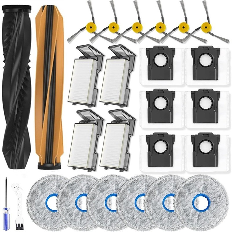 Robot Vacuum Cleaner Replacement Kit for X60 Max, Includes Prin8121
