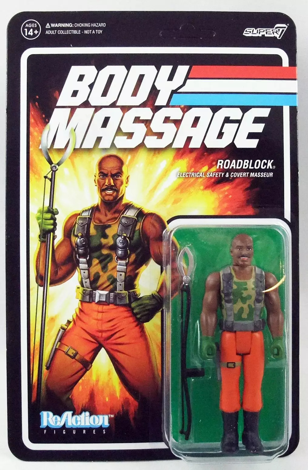 Figurine Roadblock Body Massage Super7 ReAction G.I. Joe exclusive SDCC
