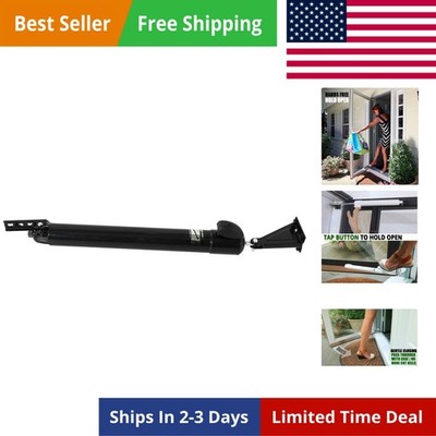 Touch 'n Hold Smooth Door Closer - Single Kit Black - Standard-Duty Door Clos...