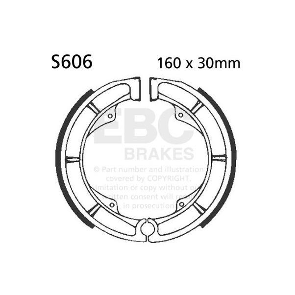 EBC Brake Shoe Set (5) 5 Rear Right for Suzuki GSX 400 EZ 1981 - 1983