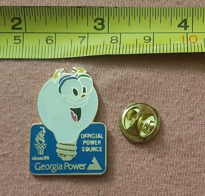 Atlanta Olympics 1996 Georgia Power Izzy Mascot Lightbulb Souvenir Lapel Pin