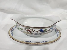 Noritake Lazarre Gravy Boat or Sauce Bowl with Underplate, 8 3/4"