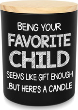 Christmas Birthday Gifts for Mom - Favorite Child Scented Candle Vanilla Lavende