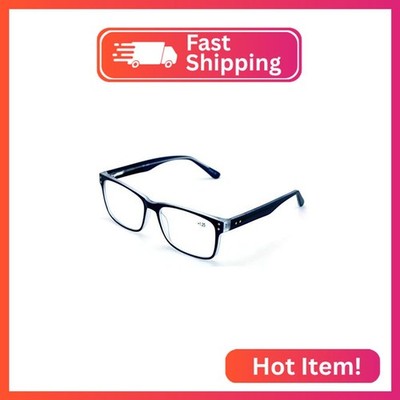 V.W.E. Men Premium Rectangle Stainless Steel Reading Glasses - Wide Fitment Meta