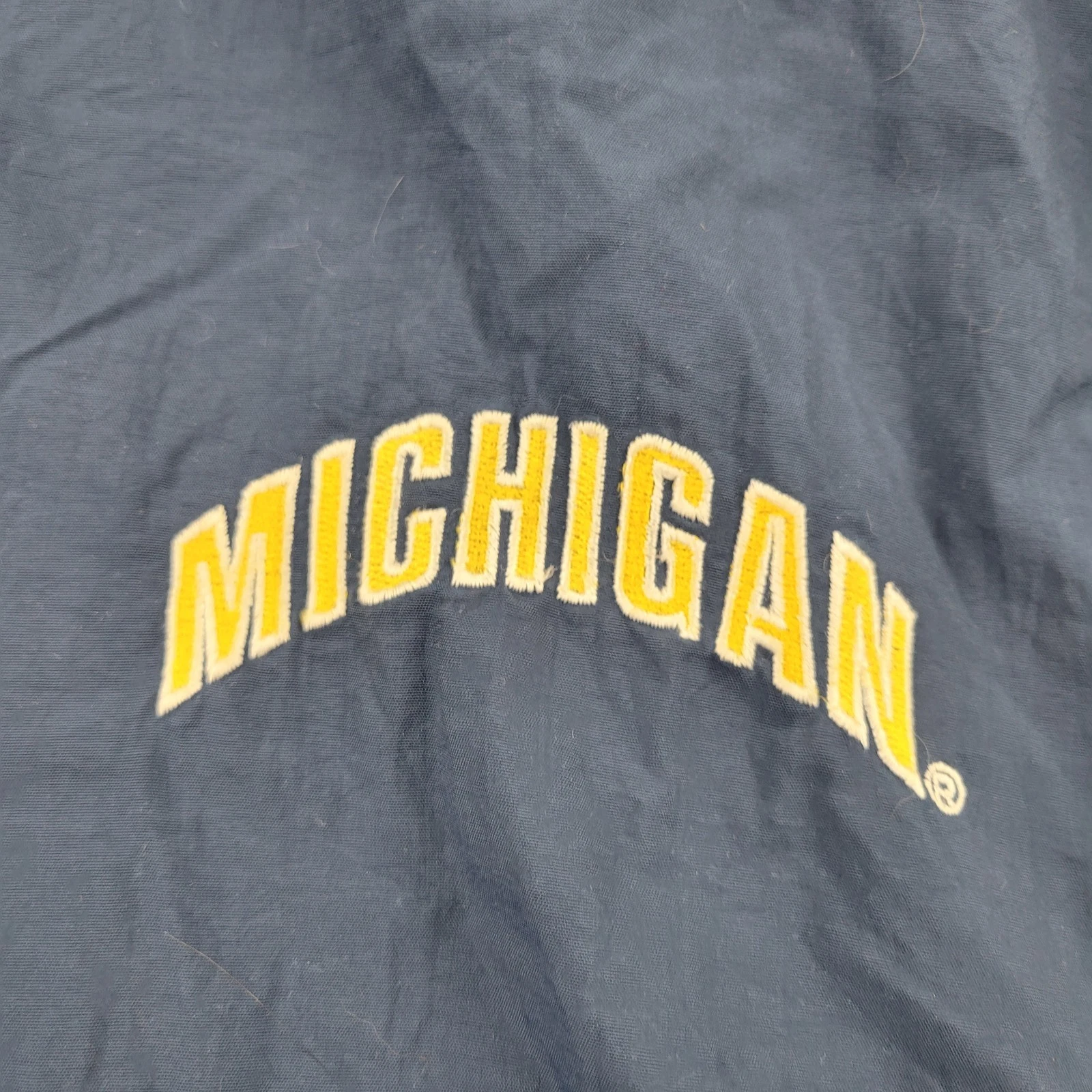 University of Michigan Jacket Mens XL Lined VTG 90s Embroidery Hooded Vesi - product detail image 5