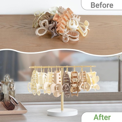 Metal Claw Clip Organizer Hair Claw Holder for Women and Girls Accessory Storage - Picture 4 of 11