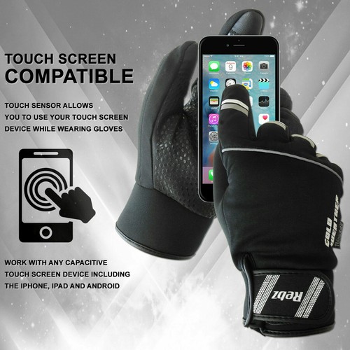 Cycling Winter Waterproof Touch Screen Full Finger Windproof Bicycle Gloves - Picture 3 of 13