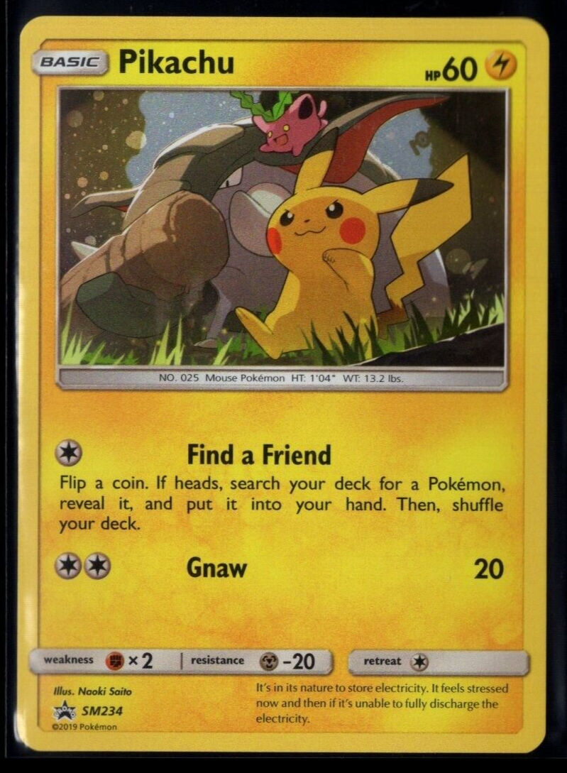 Pikachu SM234 Holographic Black Star Promo Pokemon TCG Near