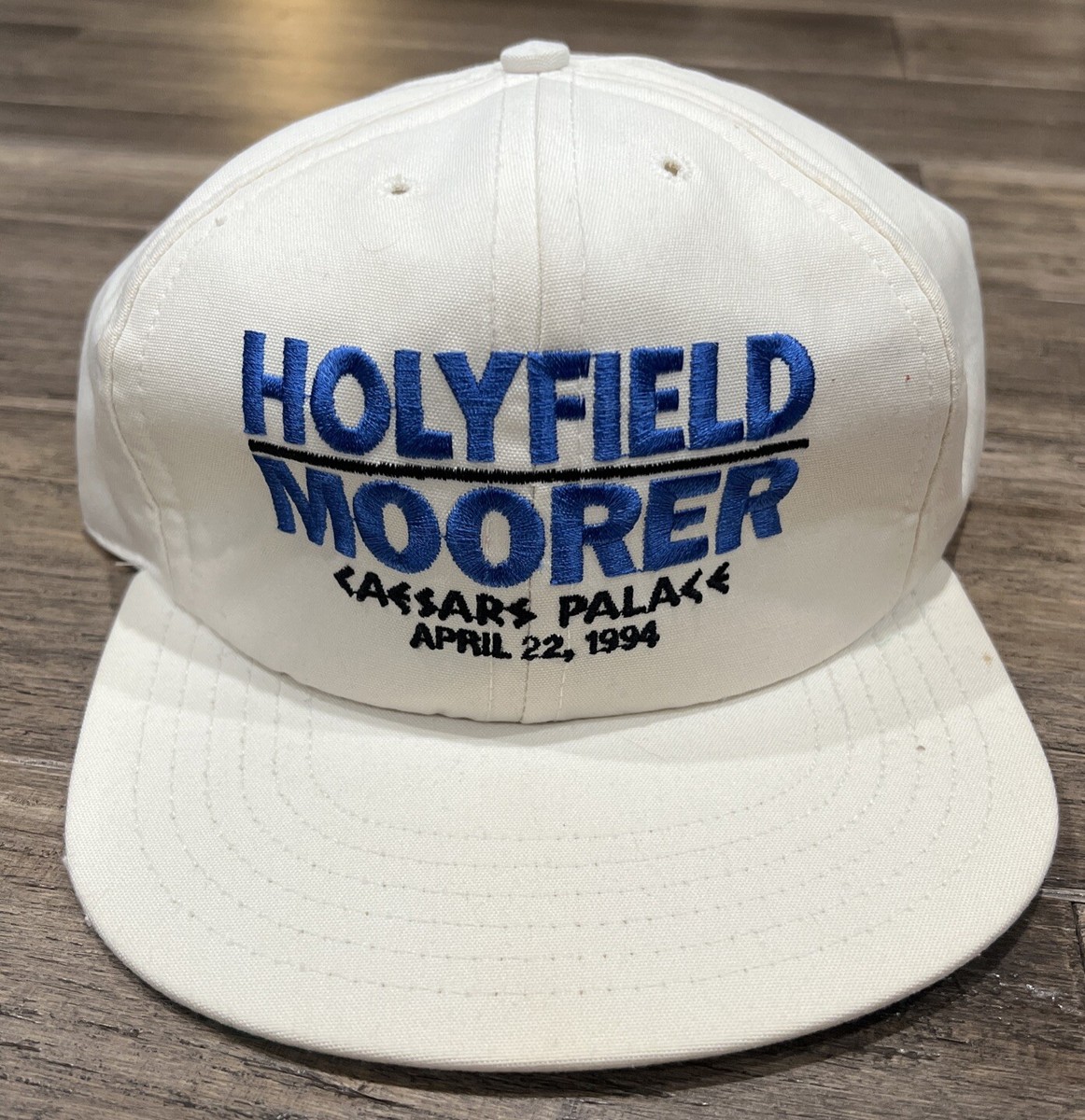 帽子・その他 MOORER HAT (MARIACWS SPHINXV) Vintage 90s 1994 MGM Grand Holyfield Vs Moorer Strap back