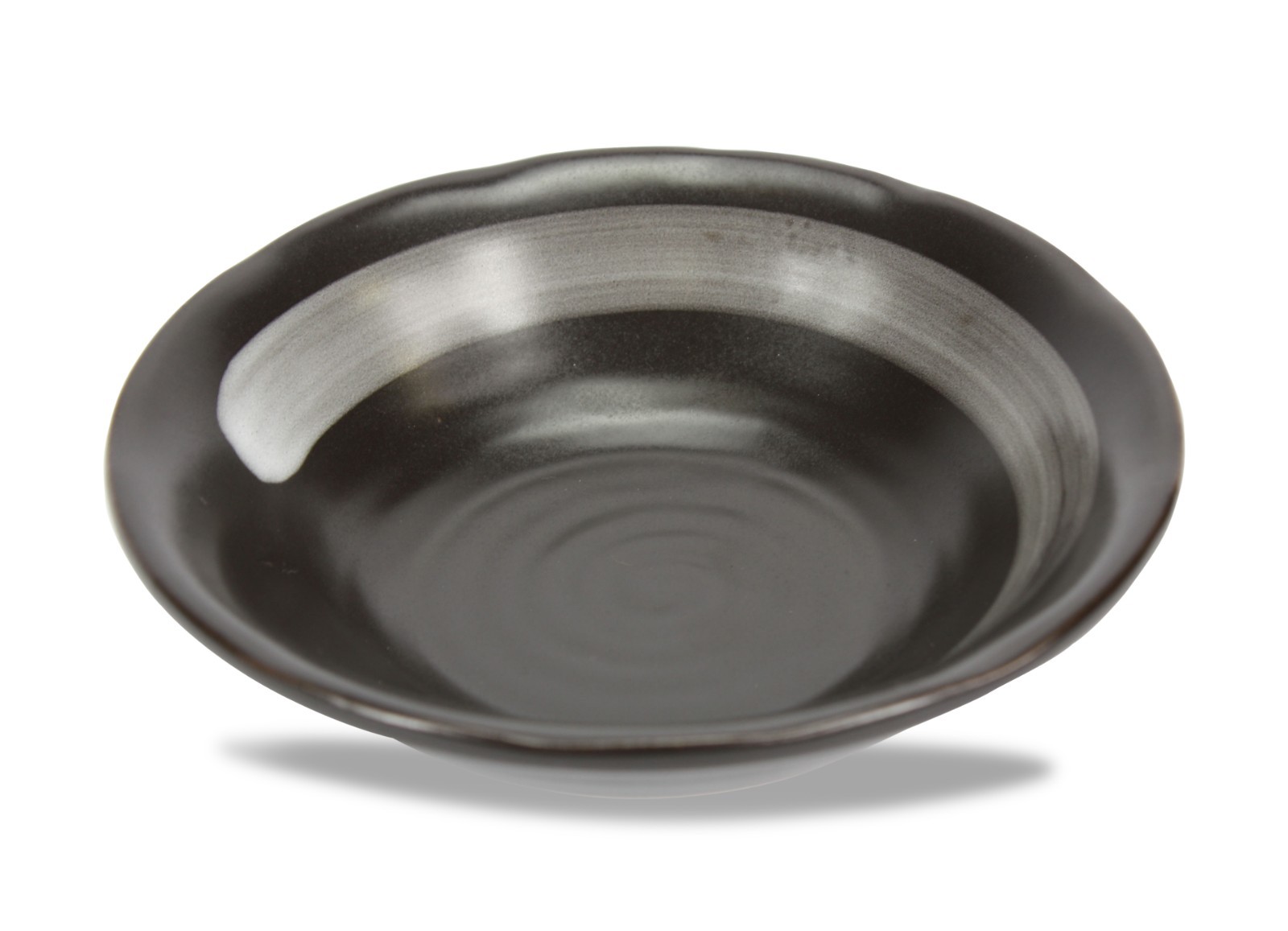 Japanese Style Ceramic Tempura Dipping Bowl, Snack Bowl, 14.5cm. Tenmoku Glaze.