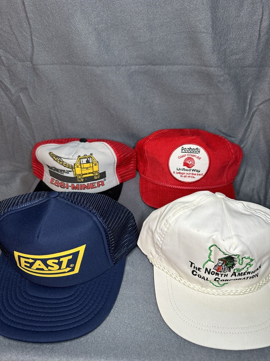 Vintage 80s Trucker Hats Lot Of 4 Corduroy, Foam, Mesh Vintage 80s Trucker Hats Lot Of 4 Corduroy, Foam, Mesh